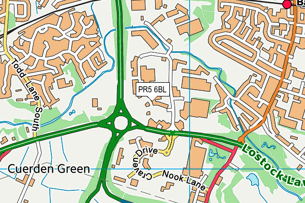 PR5 6BL map - OS VectorMap District (Ordnance Survey) PR5 6BL map - OS VectorMap District (Ordnance Survey)