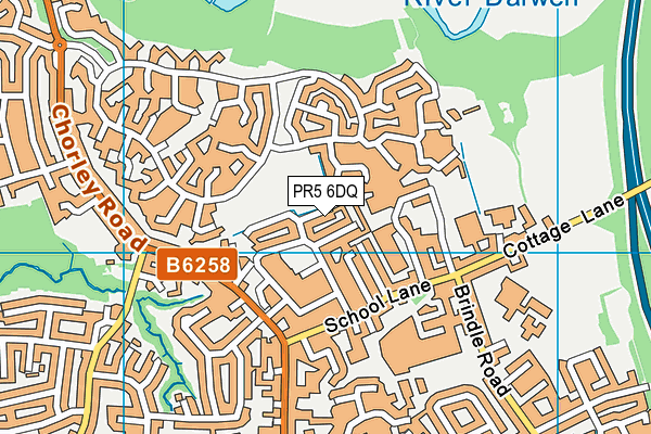 PR5 6DQ map - OS VectorMap District (Ordnance Survey) PR5 6DQ map - OS VectorMap District (Ordnance Survey)