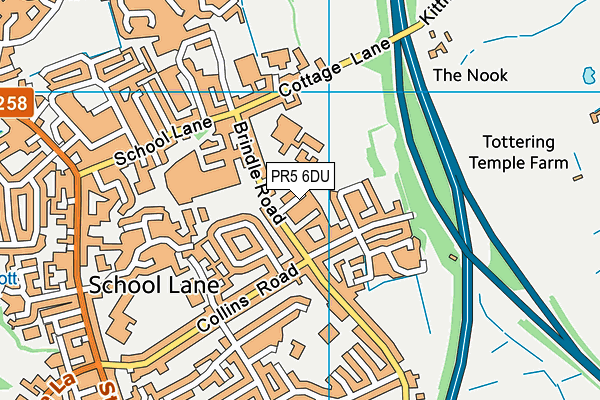 PR5 6DU map - OS VectorMap District (Ordnance Survey) PR5 6DU map - OS VectorMap District (Ordnance Survey)