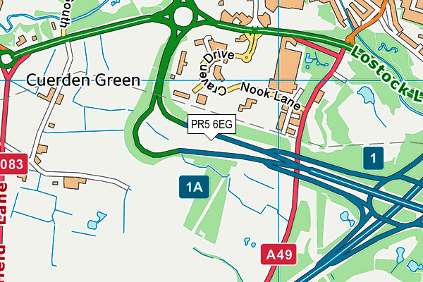 PR5 6EG map - OS VectorMap District (Ordnance Survey) PR5 6EG map - OS VectorMap District (Ordnance Survey)