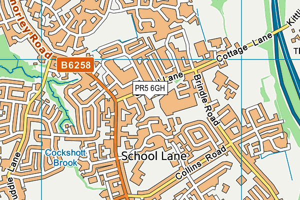 PR5 6GH map - OS VectorMap District (Ordnance Survey) PR5 6GH map - OS VectorMap District (Ordnance Survey)