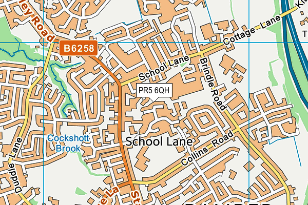 PR5 6QH map - OS VectorMap District (Ordnance Survey) PR5 6QH map - OS VectorMap District (Ordnance Survey)