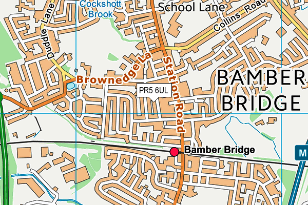 PR5 6UL map - OS VectorMap District (Ordnance Survey) PR5 6UL map - OS VectorMap District (Ordnance Survey)