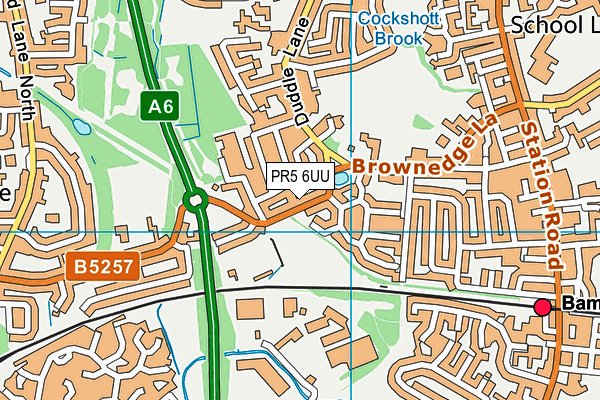 PR5 6UU map - OS VectorMap District (Ordnance Survey) PR5 6UU map - OS VectorMap District (Ordnance Survey)