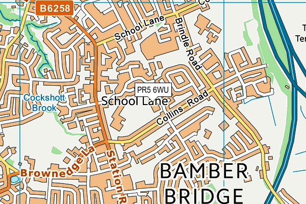 PR5 6WU map - OS VectorMap District (Ordnance Survey) PR5 6WU map - OS VectorMap District (Ordnance Survey)