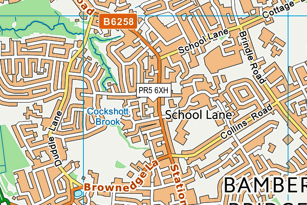 PR5 6XH map - OS VectorMap District (Ordnance Survey) PR5 6XH map - OS VectorMap District (Ordnance Survey)