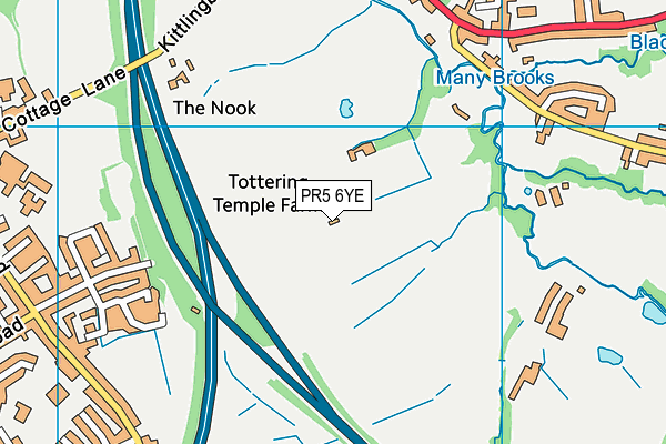 PR5 6YE map - OS VectorMap District (Ordnance Survey) PR5 6YE map - OS VectorMap District (Ordnance Survey)