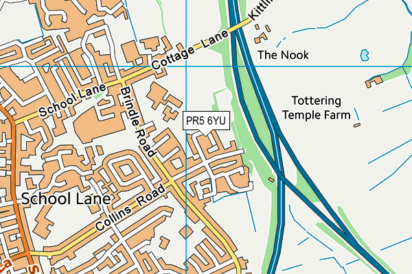 PR5 6YU map - OS VectorMap District (Ordnance Survey) PR5 6YU map - OS VectorMap District (Ordnance Survey)