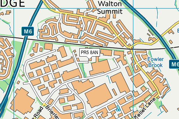 PR5 8AN map - OS VectorMap District (Ordnance Survey) PR5 8AN map - OS VectorMap District (Ordnance Survey)