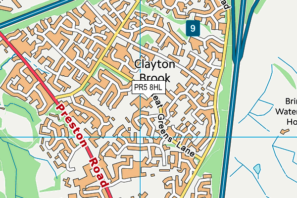 PR5 8HL map - OS VectorMap District (Ordnance Survey) PR5 8HL map - OS VectorMap District (Ordnance Survey)