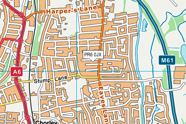 PR6 0JX map - OS VectorMap District (Ordnance Survey) PR6 0JX map - OS VectorMap District (Ordnance Survey)