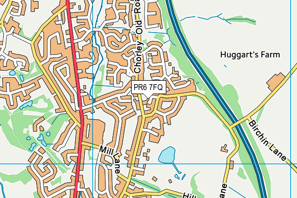 PR6 7FQ map - OS VectorMap District (Ordnance Survey) PR6 7FQ map - OS VectorMap District (Ordnance Survey)