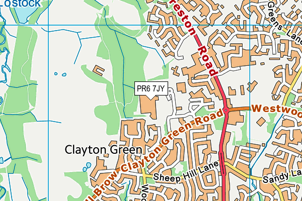 PR6 7JY map - OS VectorMap District (Ordnance Survey) PR6 7JY map - OS VectorMap District (Ordnance Survey)
