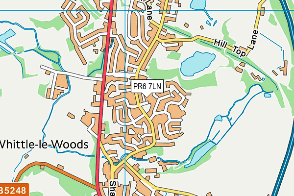 PR6 7LN map - OS VectorMap District (Ordnance Survey) PR6 7LN map - OS VectorMap District (Ordnance Survey)