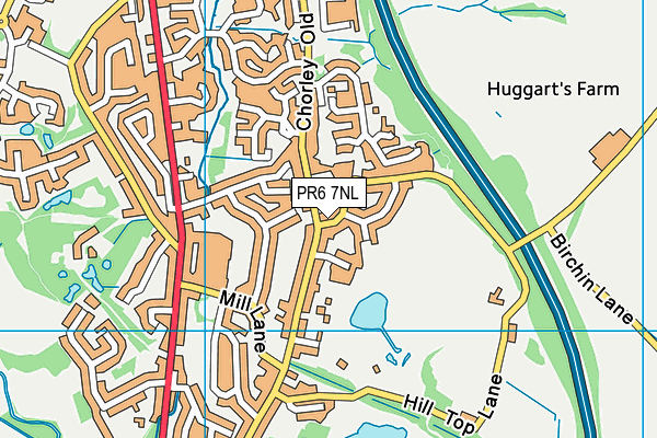 PR6 7NL map - OS VectorMap District (Ordnance Survey) PR6 7NL map - OS VectorMap District (Ordnance Survey)