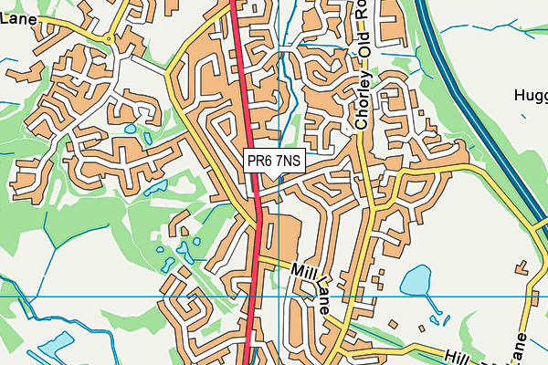 PR6 7NS map - OS VectorMap District (Ordnance Survey) PR6 7NS map - OS VectorMap District (Ordnance Survey)