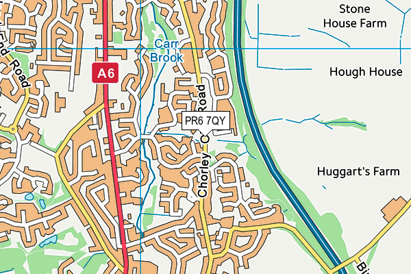 PR6 7QY map - OS VectorMap District (Ordnance Survey) PR6 7QY map - OS VectorMap District (Ordnance Survey)