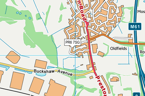 PR6 7SG map - OS VectorMap District (Ordnance Survey) PR6 7SG map - OS VectorMap District (Ordnance Survey)