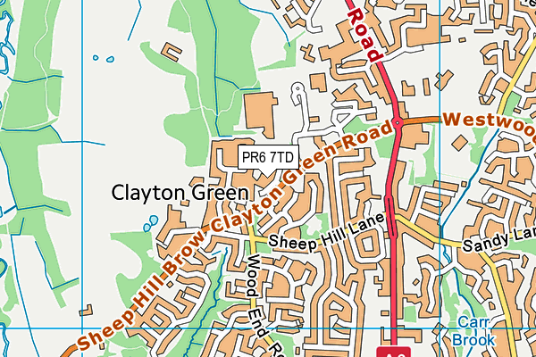 PR6 7TD map - OS VectorMap District (Ordnance Survey) PR6 7TD map - OS VectorMap District (Ordnance Survey)
