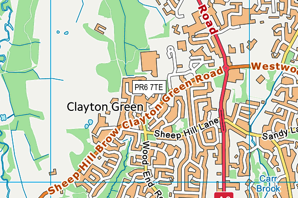 PR6 7TE map - OS VectorMap District (Ordnance Survey) PR6 7TE map - OS VectorMap District (Ordnance Survey)