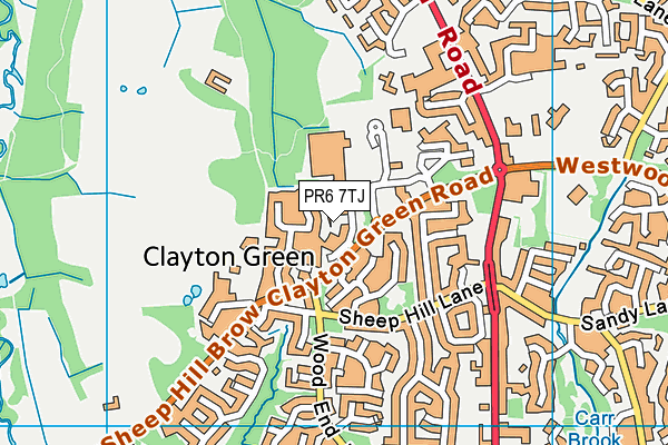 PR6 7TJ map - OS VectorMap District (Ordnance Survey) PR6 7TJ map - OS VectorMap District (Ordnance Survey)