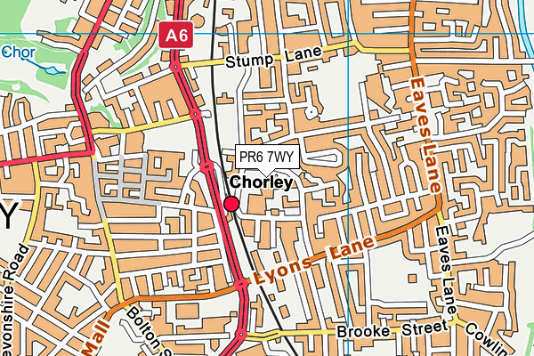 PR6 7WY map - OS VectorMap District (Ordnance Survey) PR6 7WY map - OS VectorMap District (Ordnance Survey)