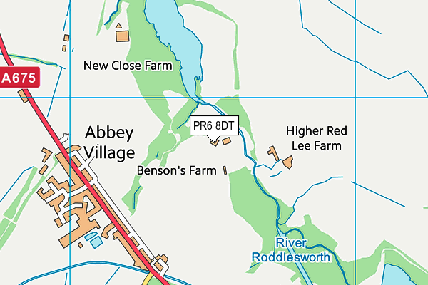 PR6 8DT map - OS VectorMap District (Ordnance Survey) PR6 8DT map - OS VectorMap District (Ordnance Survey)
