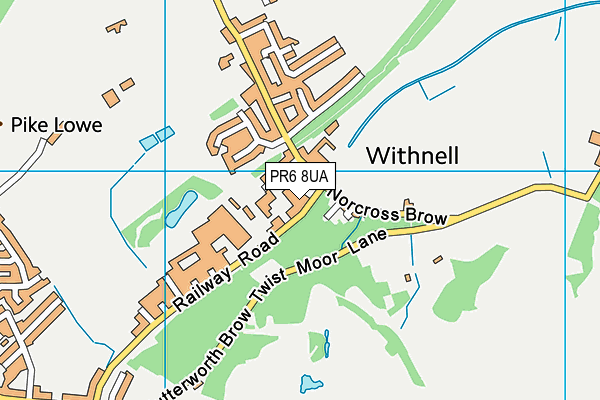PR6 8UA map - OS VectorMap District (Ordnance Survey) PR6 8UA map - OS VectorMap District (Ordnance Survey)