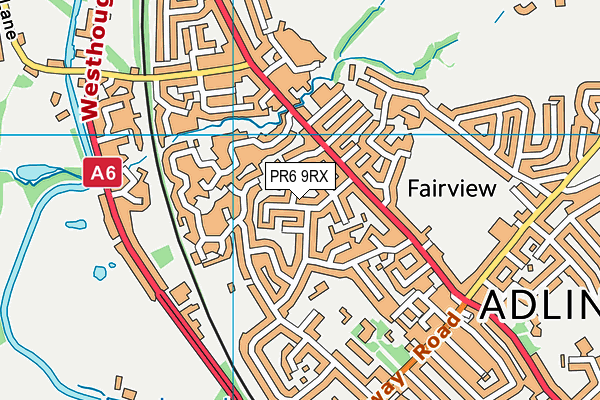 PR6 9RX map - OS VectorMap District (Ordnance Survey) PR6 9RX map - OS VectorMap District (Ordnance Survey)