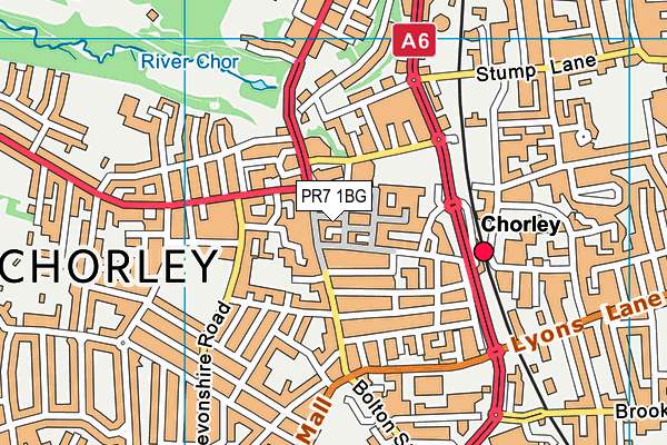 PR7 1BG map - OS VectorMap District (Ordnance Survey) PR7 1BG map - OS VectorMap District (Ordnance Survey)