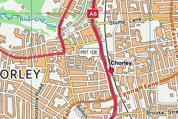 PR7 1DE map - OS VectorMap District (Ordnance Survey) PR7 1DE map - OS VectorMap District (Ordnance Survey)