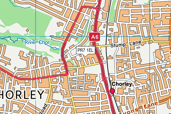 PR7 1EL map - OS VectorMap District (Ordnance Survey) PR7 1EL map - OS VectorMap District (Ordnance Survey)