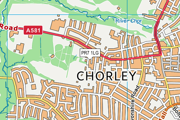 PR7 1LG map - OS VectorMap District (Ordnance Survey) PR7 1LG map - OS VectorMap District (Ordnance Survey)