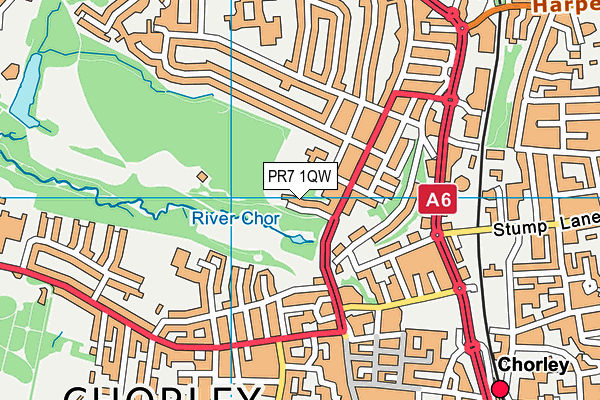 PR7 1QW map - OS VectorMap District (Ordnance Survey) PR7 1QW map - OS VectorMap District (Ordnance Survey)