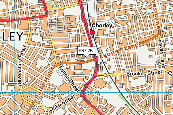 PR7 2BJ map - OS VectorMap District (Ordnance Survey) PR7 2BJ map - OS VectorMap District (Ordnance Survey)