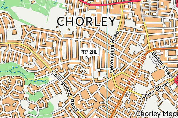 PR7 2HL map - OS VectorMap District (Ordnance Survey) PR7 2HL map - OS VectorMap District (Ordnance Survey)