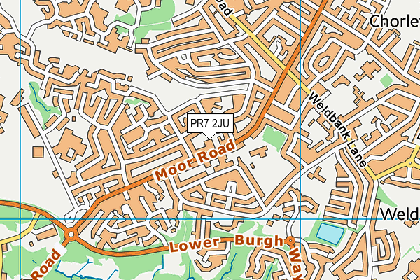 PR7 2JU map - OS VectorMap District (Ordnance Survey) PR7 2JU map - OS VectorMap District (Ordnance Survey)