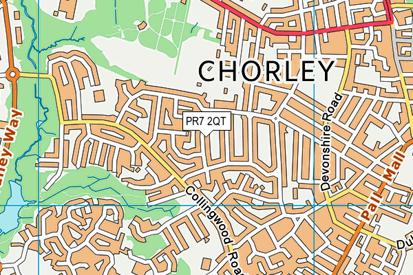 PR7 2QT map - OS VectorMap District (Ordnance Survey) PR7 2QT map - OS VectorMap District (Ordnance Survey)