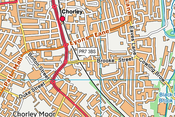 PR7 3BS map - OS VectorMap District (Ordnance Survey) PR7 3BS map - OS VectorMap District (Ordnance Survey)