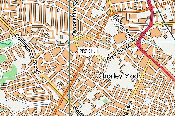 PR7 3HJ map - OS VectorMap District (Ordnance Survey) PR7 3HJ map - OS VectorMap District (Ordnance Survey)