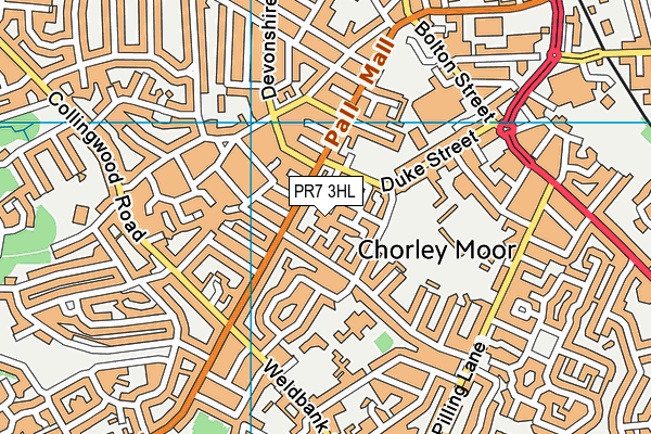 PR7 3HL map - OS VectorMap District (Ordnance Survey) PR7 3HL map - OS VectorMap District (Ordnance Survey)