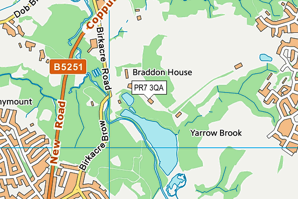 PR7 3QA map - OS VectorMap District (Ordnance Survey) PR7 3QA map - OS VectorMap District (Ordnance Survey)