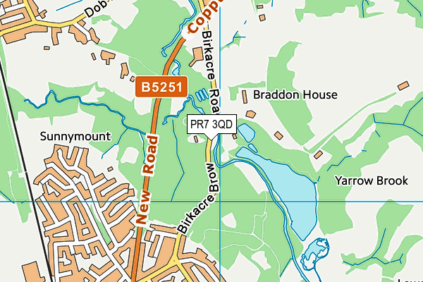 PR7 3QD map - OS VectorMap District (Ordnance Survey) PR7 3QD map - OS VectorMap District (Ordnance Survey)