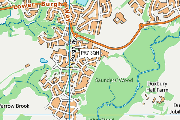 PR7 3QH map - OS VectorMap District (Ordnance Survey) PR7 3QH map - OS VectorMap District (Ordnance Survey)