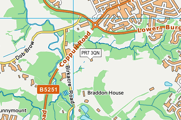 PR7 3QN map - OS VectorMap District (Ordnance Survey) PR7 3QN map - OS VectorMap District (Ordnance Survey)