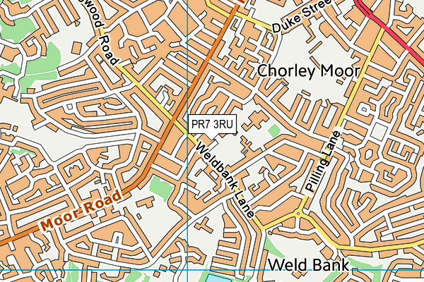 PR7 3RU map - OS VectorMap District (Ordnance Survey) PR7 3RU map - OS VectorMap District (Ordnance Survey)