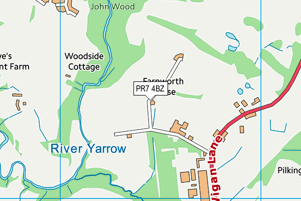 PR7 4BZ map - OS VectorMap District (Ordnance Survey) PR7 4BZ map - OS VectorMap District (Ordnance Survey)