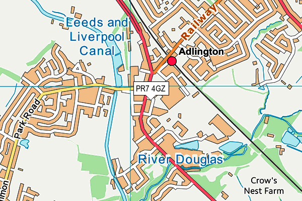 PR7 4GZ map - OS VectorMap District (Ordnance Survey) PR7 4GZ map - OS VectorMap District (Ordnance Survey)