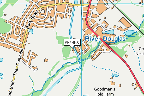 PR7 4HX map - OS VectorMap District (Ordnance Survey) PR7 4HX map - OS VectorMap District (Ordnance Survey)