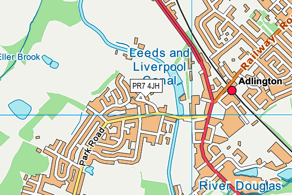 PR7 4JH map - OS VectorMap District (Ordnance Survey) PR7 4JH map - OS VectorMap District (Ordnance Survey)